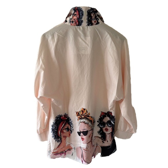 Cirka Oversized Ladies Blush Blouse Glamcore Sexy Size S Holiday Gifts New Years - Picture 2 of 9